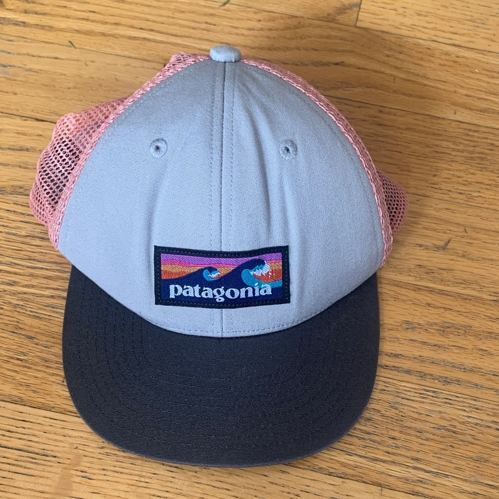 Patagonia Gray and Pink Mesh Cap